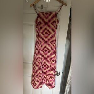 Pink midi dress